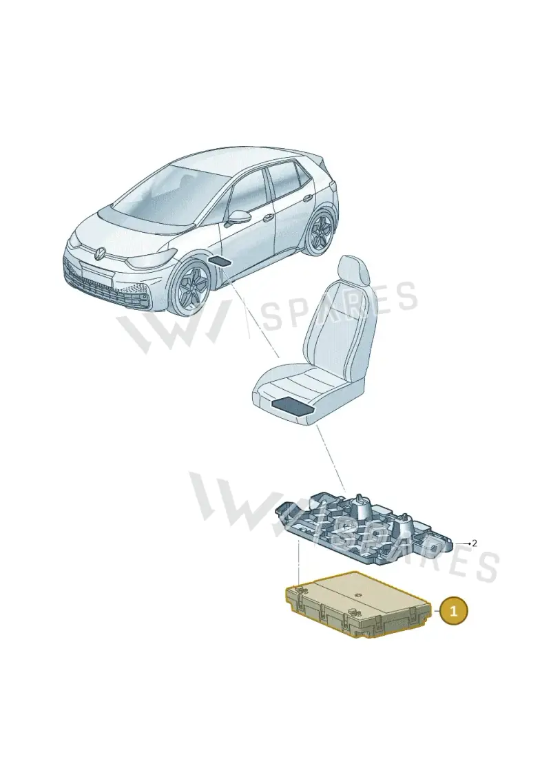 1EB959760H — Volkswagen ID.3 (2019-2025) diagram 10a959047, position 1
