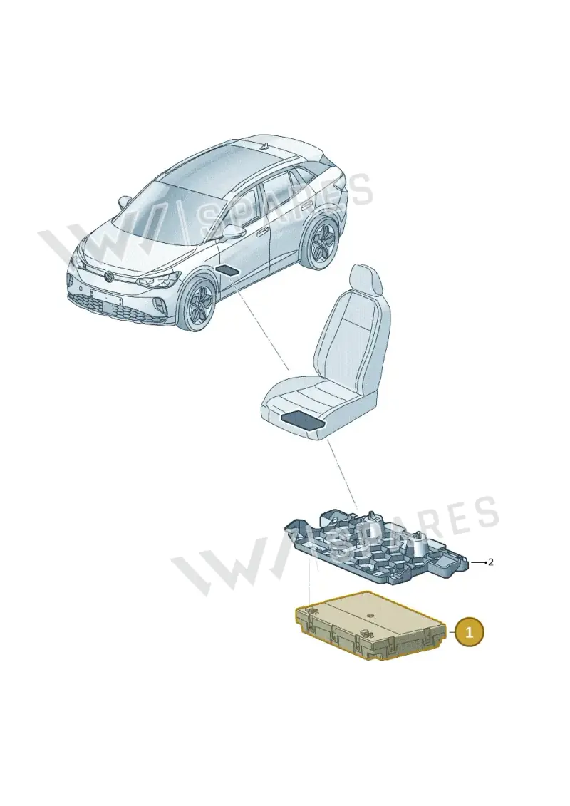 1EB959760H — Volkswagen ID.4 (2020-2025) diagram 11a959047, position 1