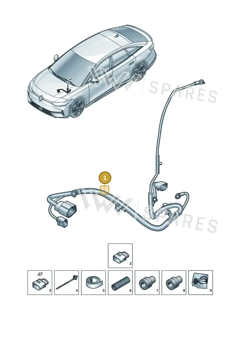 1EB971111F — Volkswagen ID.7 Limousine Pro (2023-) diagram 14b971700, position 1