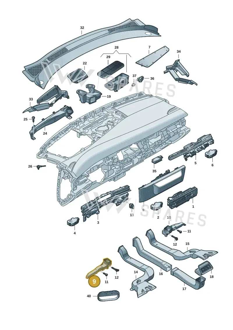 1EC819151D — Volkswagen ID.7 Limousine Pro (2023-) diagram 14b819300, position 9
