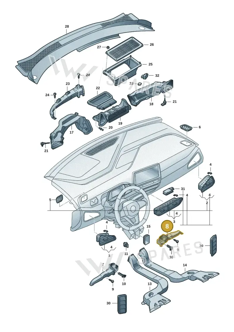 1EC819152B — Volkswagen ID.3 Pro (2019-2024) diagram 10a819300, position 8