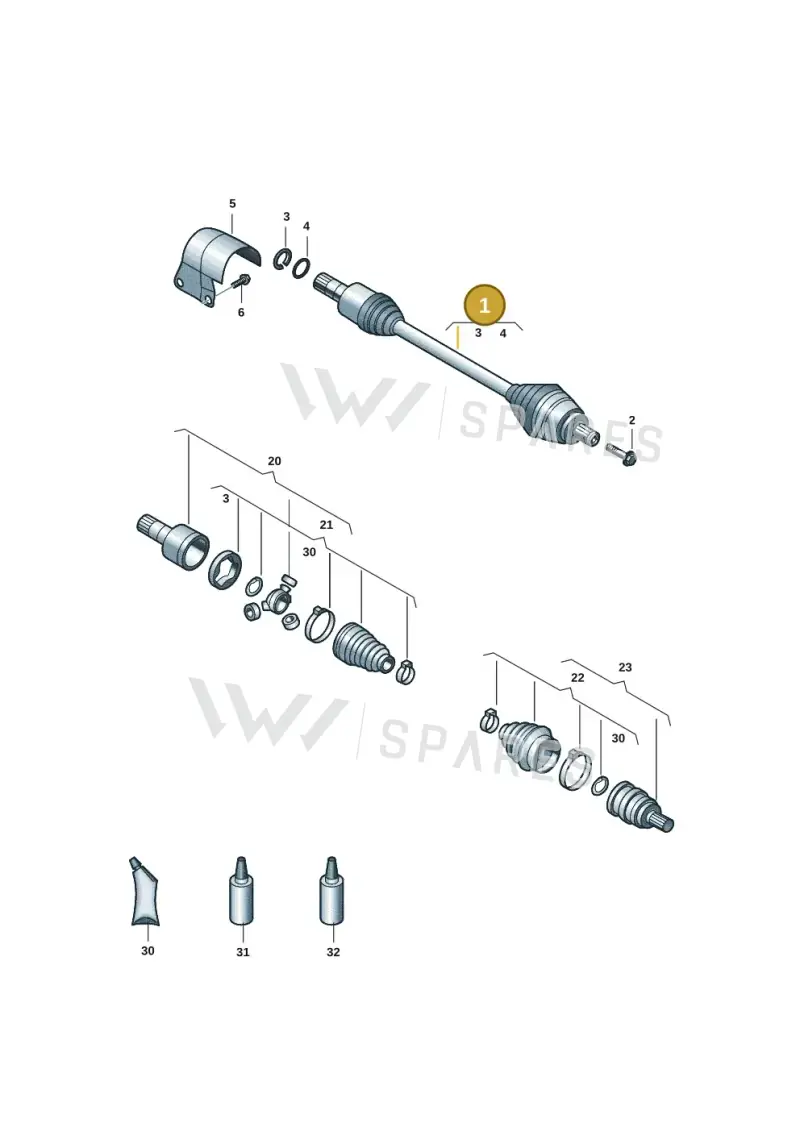 1ED407272B — Audi Q4 Sportback (2022-) diagram 89g407010, position 1