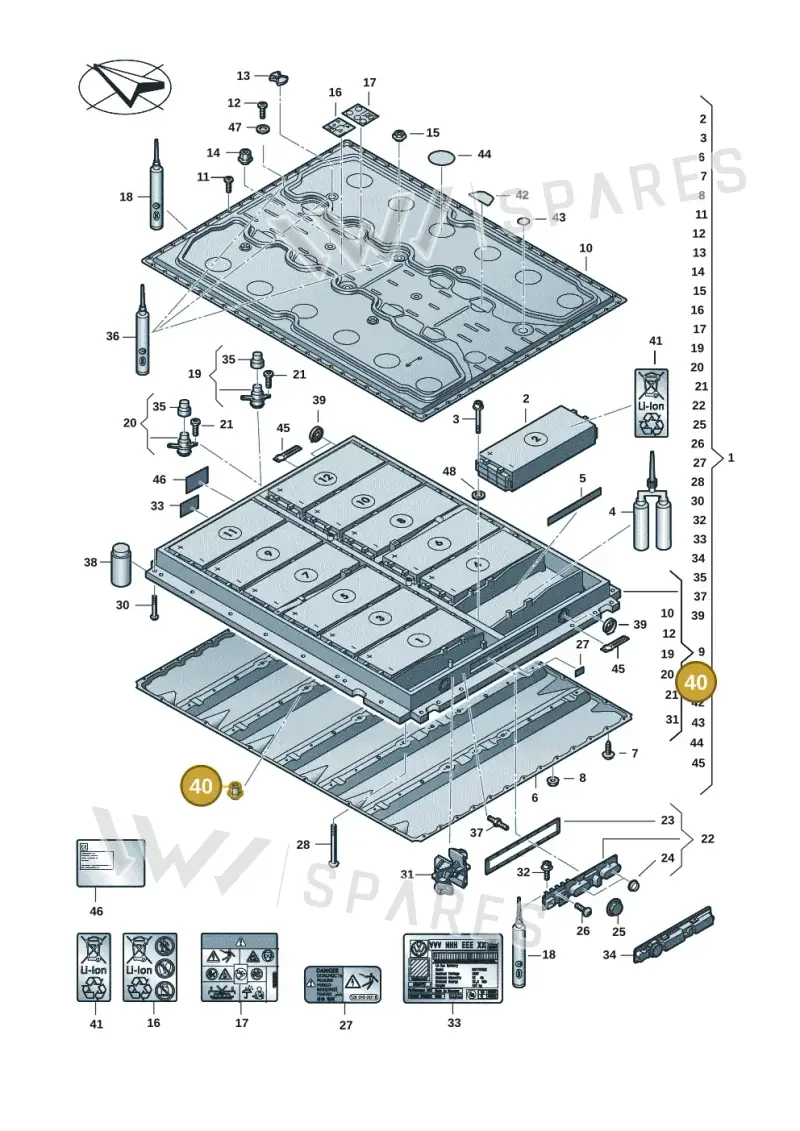 1ED801192 — SEAT CUPRA Tavascan (2023-) diagram 082915051, position 40