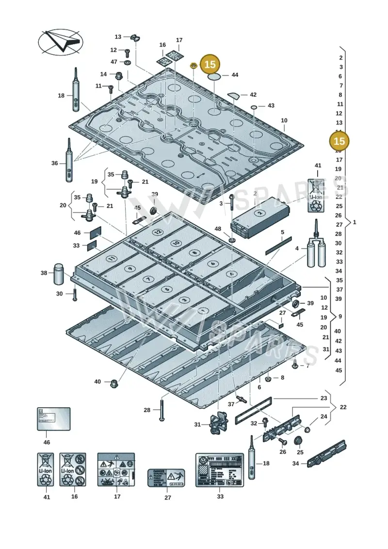 1ED802132A — Volkswagen ID.UNYX (2024-) diagram 082915051, position 15