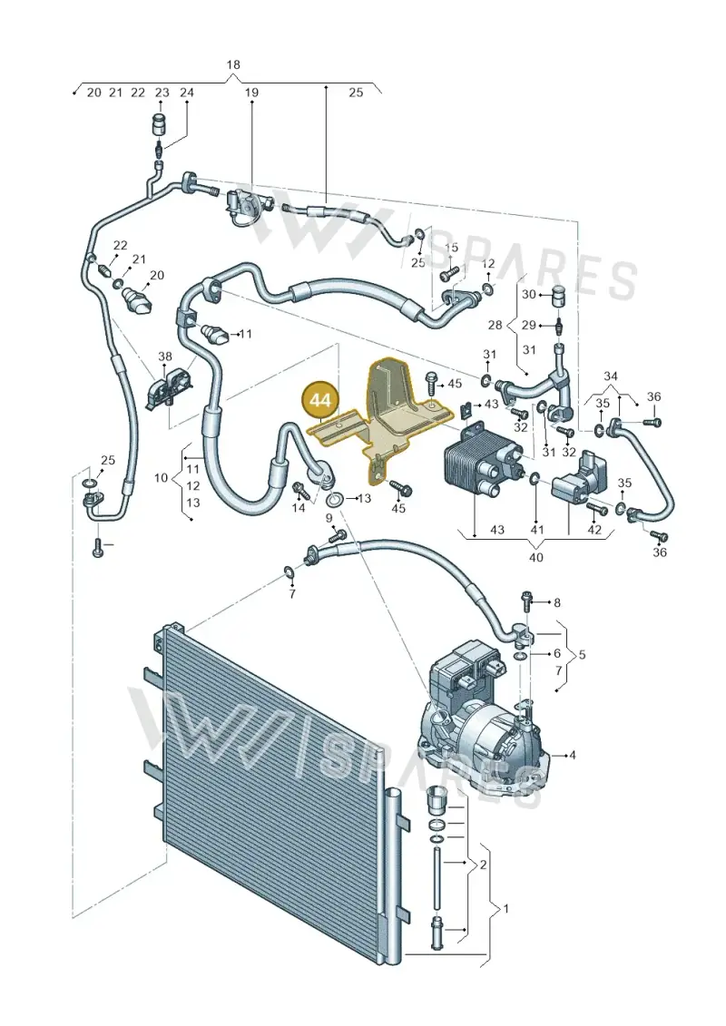 1ED816087 — Volkswagen Aero saloon (2023-) diagram 10a260400, position 44