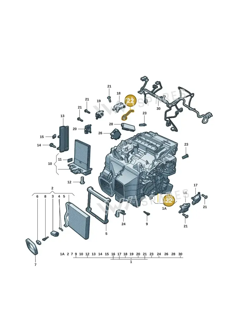 1ED819313A — Volkswagen Aero saloon (2023-) diagram 11d820200, position 22