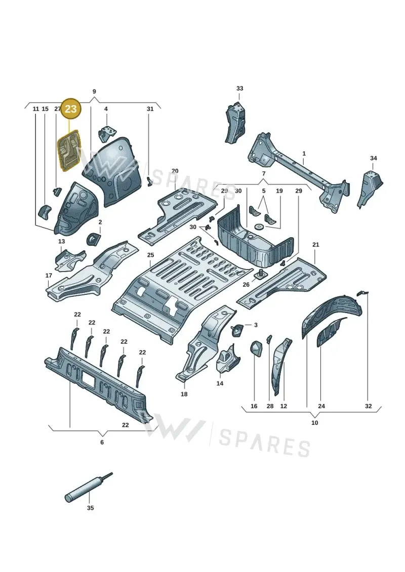 1EE802192 — Volkswagen ID.7 Limousine Pro (2023-) diagram 14b803350, position 23