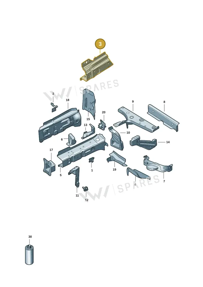 1EE802508 — Volkswagen ID.7 Limousine Pro (2023-) diagram 14b803001, position 3