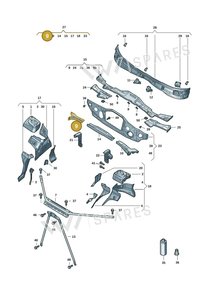 1EE805398 — Volkswagen ID.7 Limousine Pro (2023-) diagram 14b805200, position 9