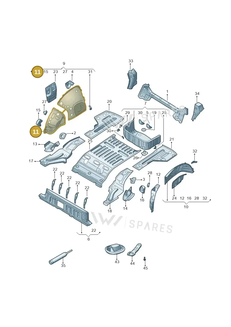 1EE809688 — Volkswagen Aero saloon (2023-) diagram 14g803015, position 11