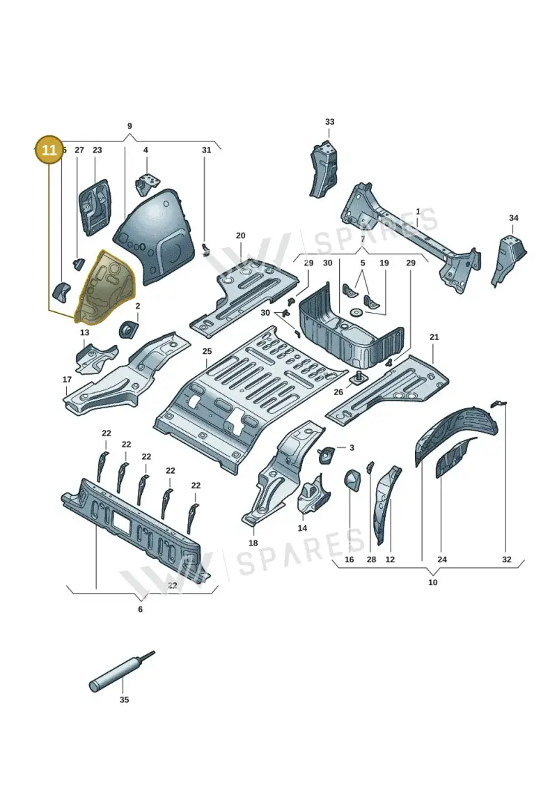 1EE809688 — Volkswagen ID.7 Limousine Pro (2023-) diagram 14b803350, position 11