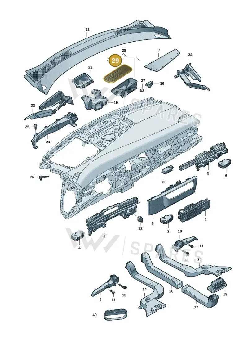 1EE819060A — Volkswagen ID.7 Limousine Pro (2023-) diagram 14b819300, position 29