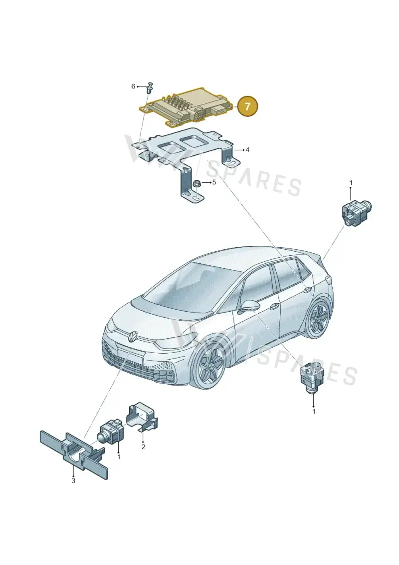 1EE907556A — Volkswagen ID.3 Pro (2019-2024) diagram 10a907020, position 7