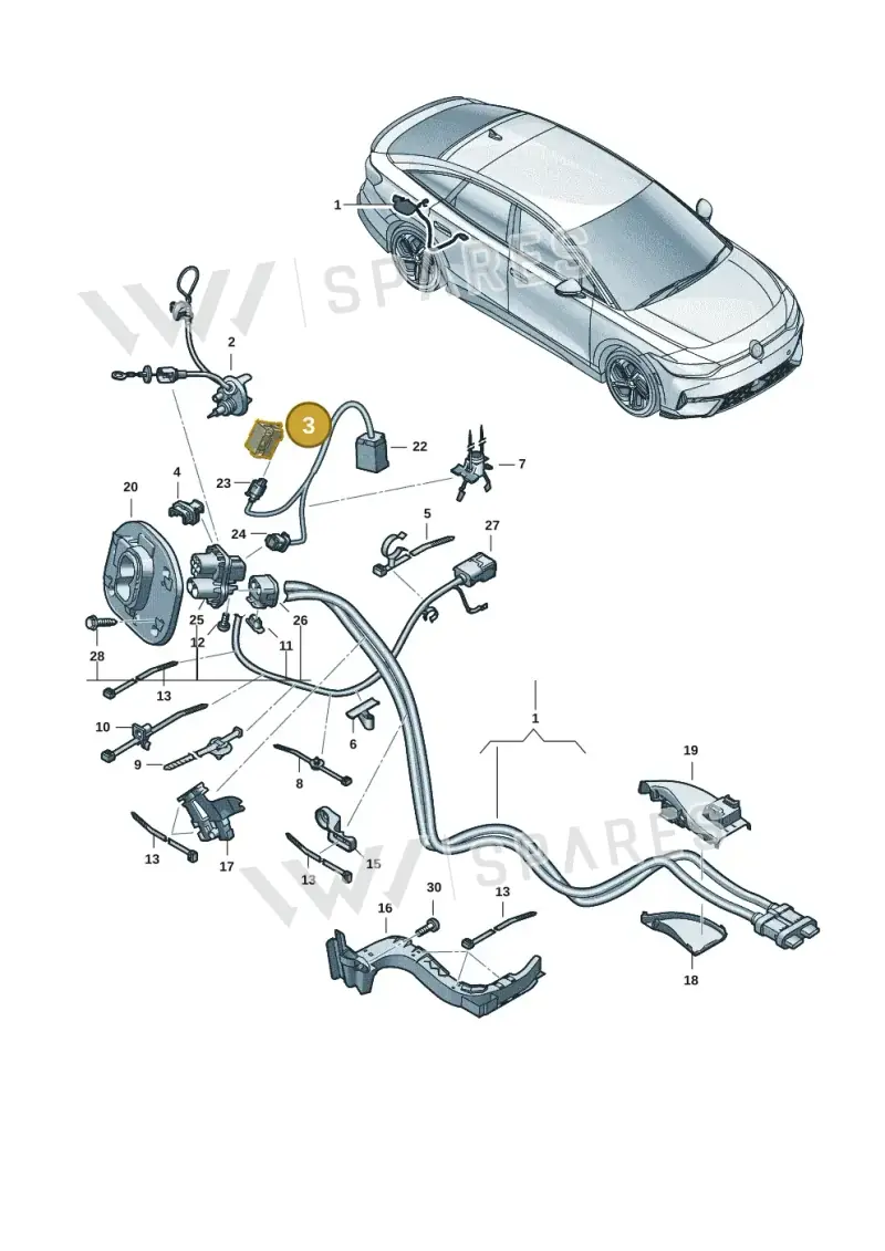 1EE915651 — Volkswagen ID.7 Limousine Pro (2023-) diagram 14b970150, position 3