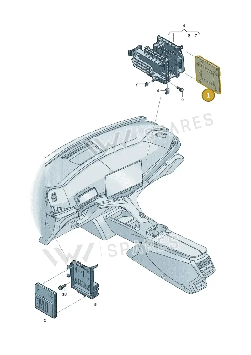 1EE937012A — Volkswagen ID.UNYX (2024-) diagram 11h937500, position 1