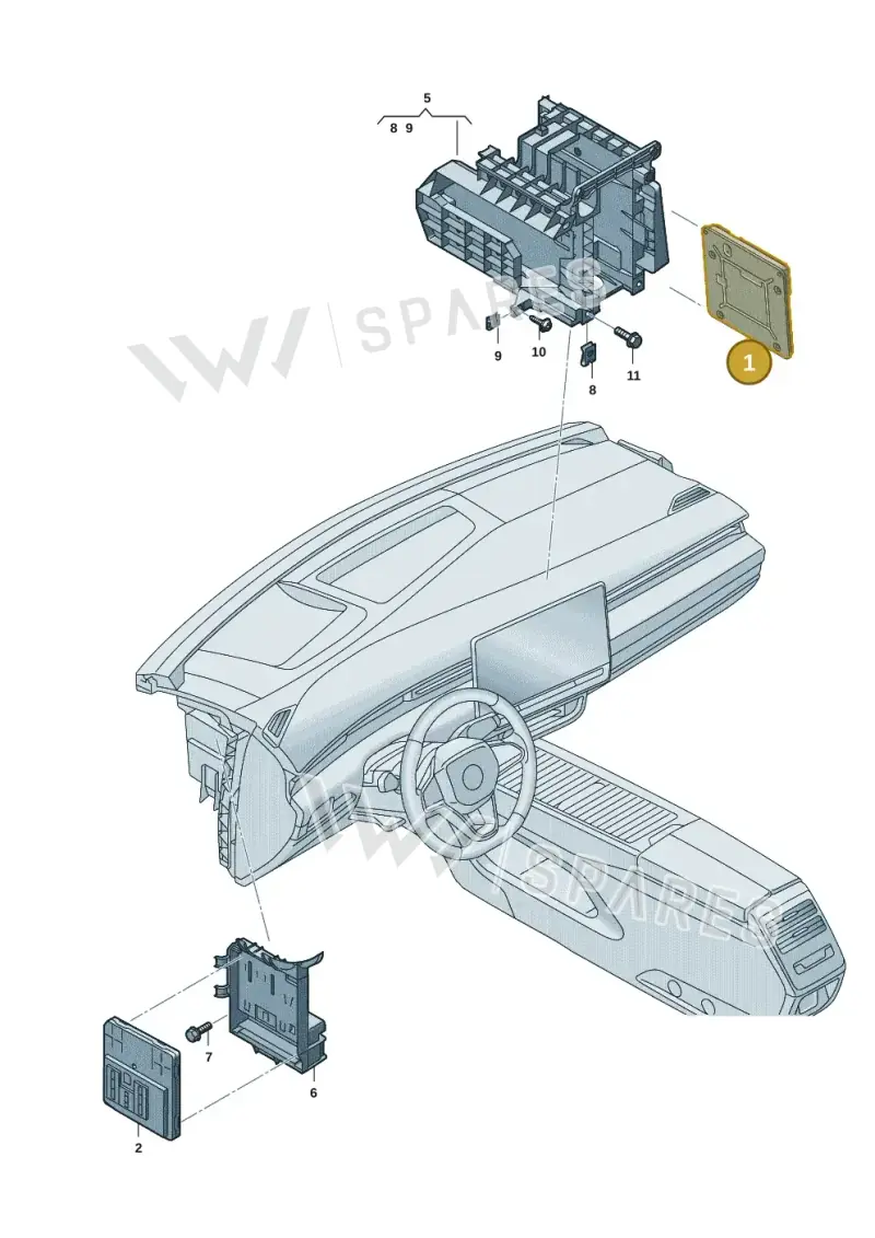 1EE937012B — Volkswagen ID.7 (2023-2025) diagram 14b937500, position 1