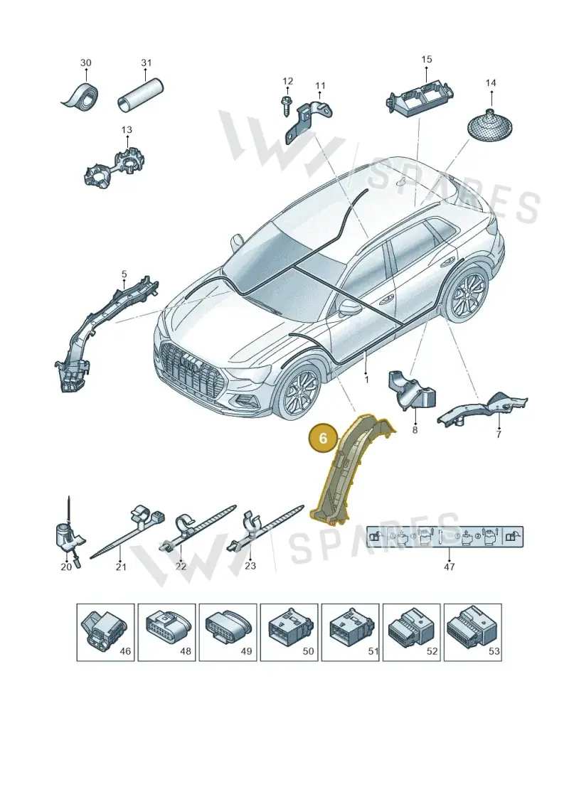 1EE971445 — Audi Q4 Sportback (2021-2025) diagram 89a971950, position 6