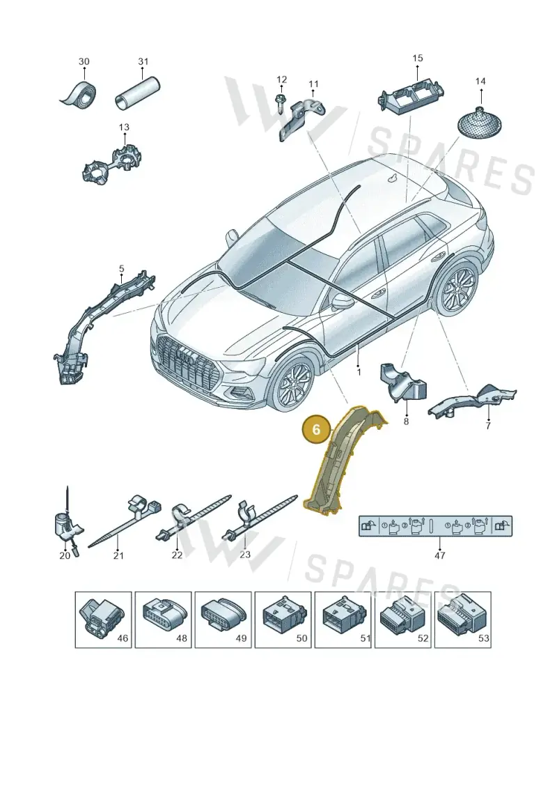 1EE971446 — Audi Q4 Sportback (2021-2025) diagram 89a971950, position 6