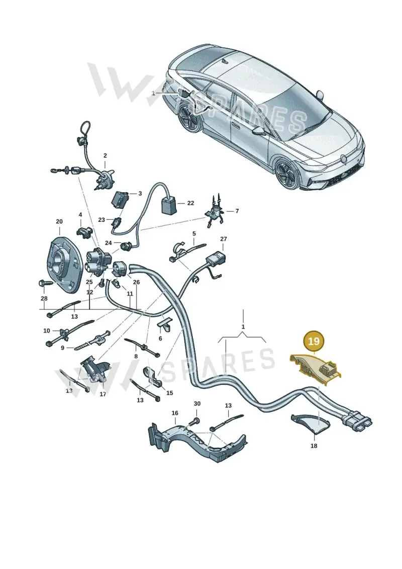 1EE971822 — Volkswagen ID.7 Limousine Pro (2023-) diagram 14b970150, position 19