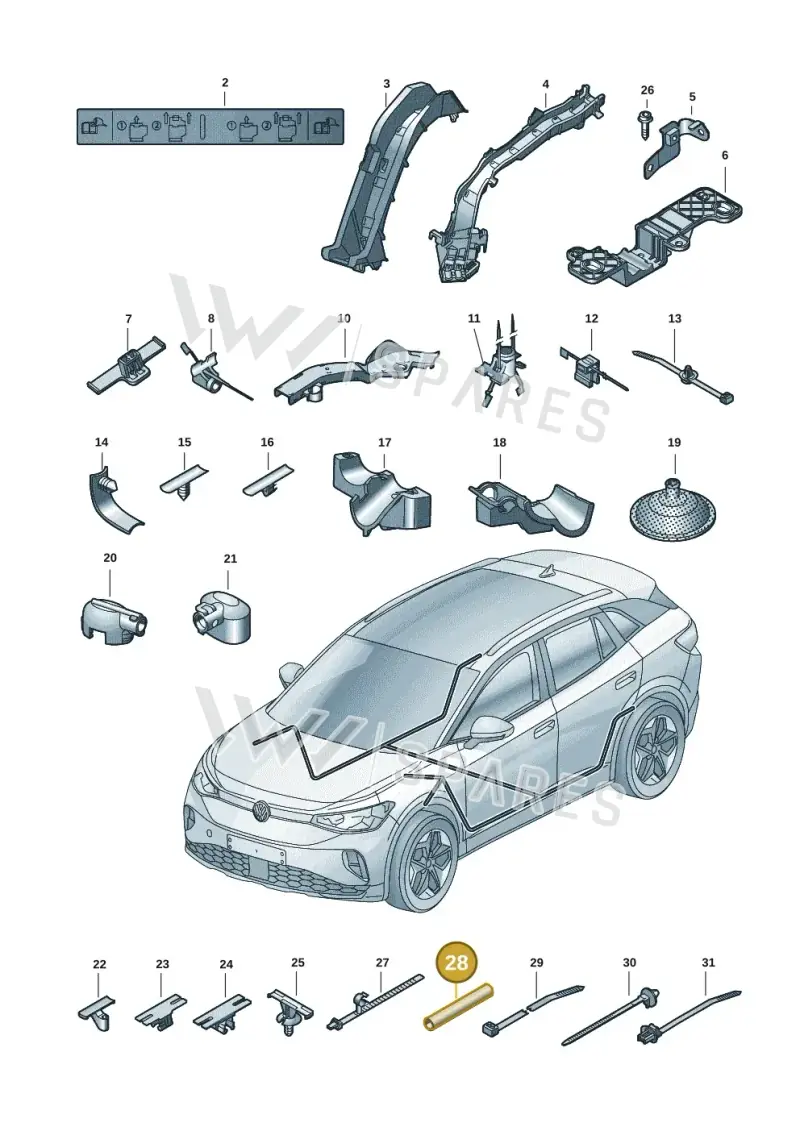 1GM972913B — Volkswagen ID.4 (2020-2025) diagram 11a972001, position 28
