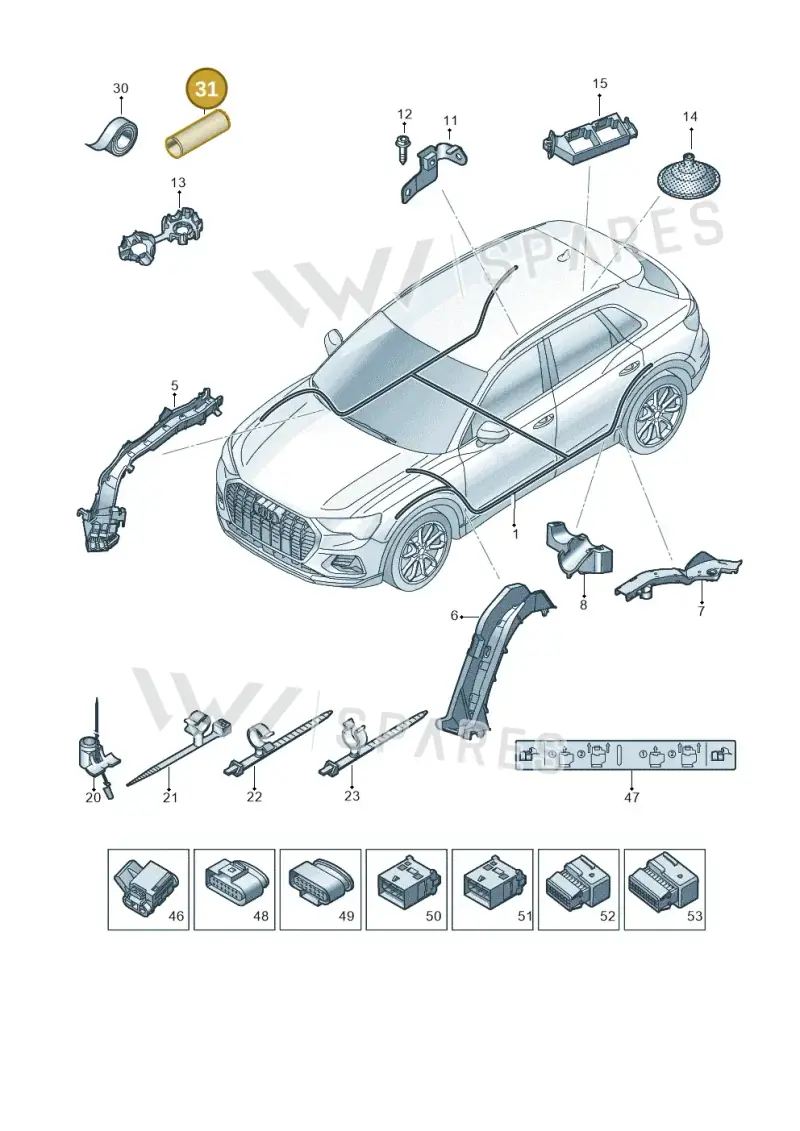 1GM972913B — Audi Q4 Sportback (2021-2025) diagram 89a971950, position 31