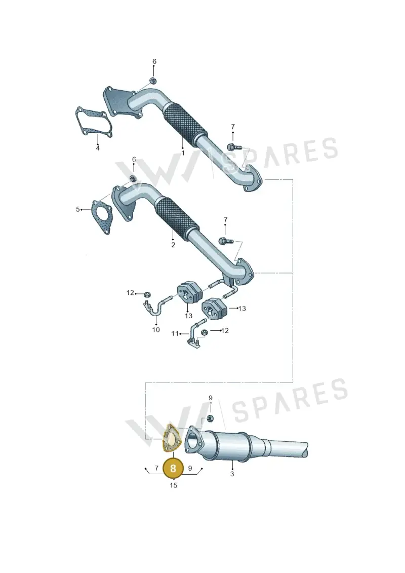 1H0253115C — Volkswagen Sharan (2008-2010) diagram 245253600, position 8