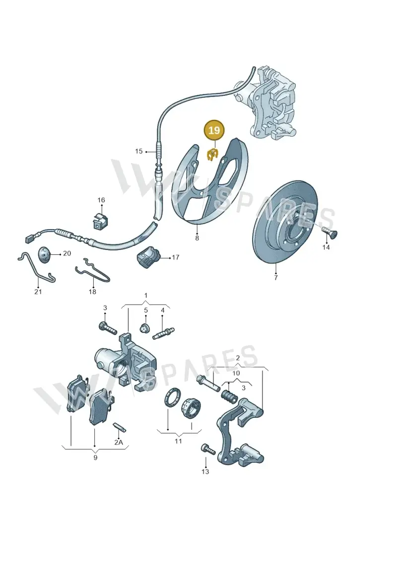 1H0609747 — Volkswagen Polo (2011-2014) diagram 194615600, position 19