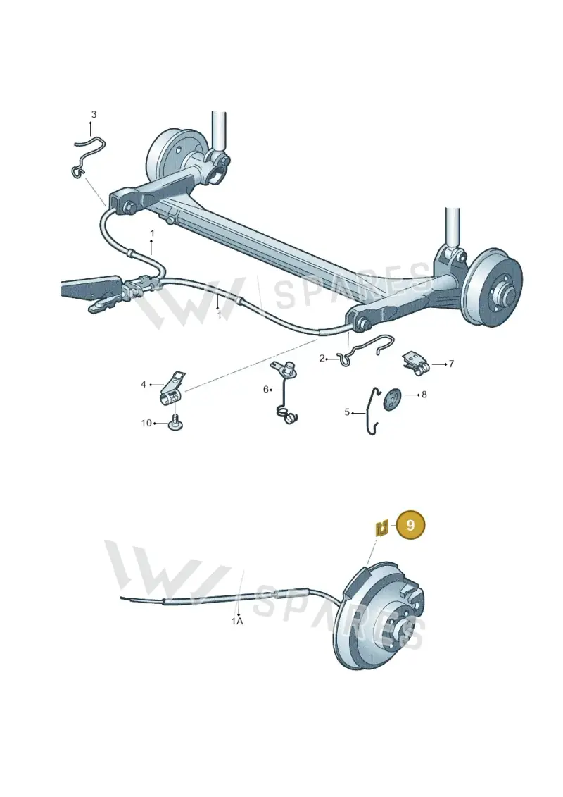 1H0609747 — Volkswagen Polo (2008-2009) diagram 253609500, position 9