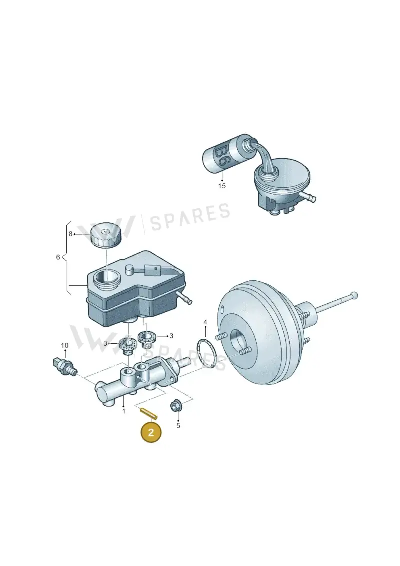 1H0611037 — Volkswagen Polo (2011-2014) diagram 253611100, position 2