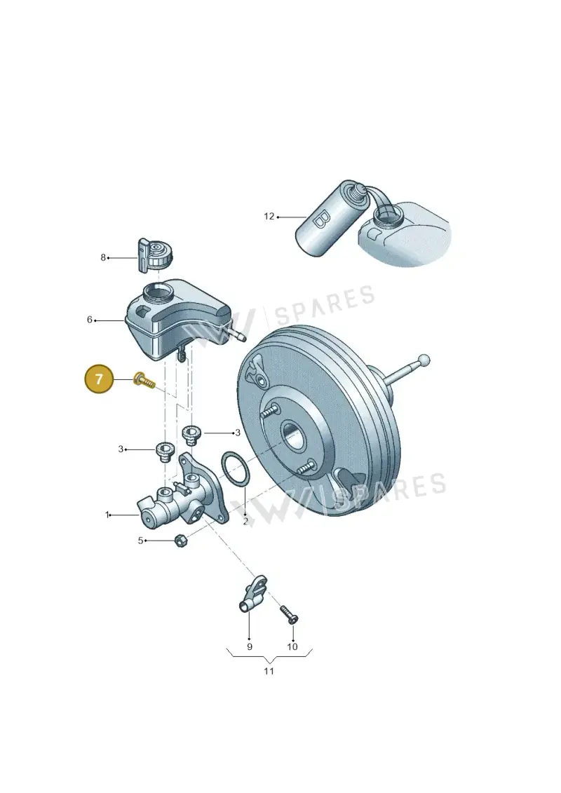 1H0611037 — Volkswagen Jetta 2.0 (2015-2015) diagram 880611100, position 7