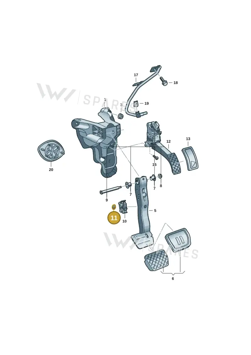 1H0721179 — Volkswagen Taigo (2021-2024) diagram 2f0721500, position 11