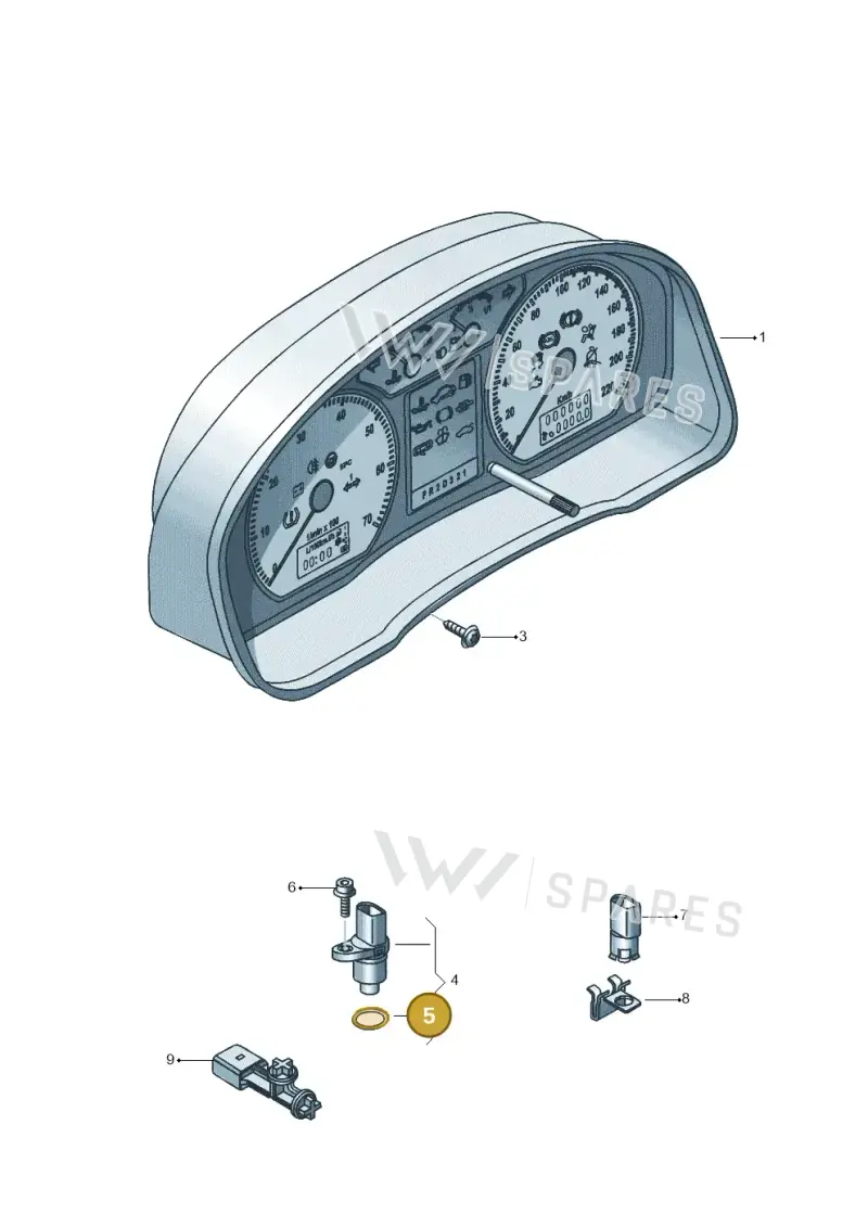 1H0919371 — Volkswagen Polo (2011-2014) diagram 544920000, position 5