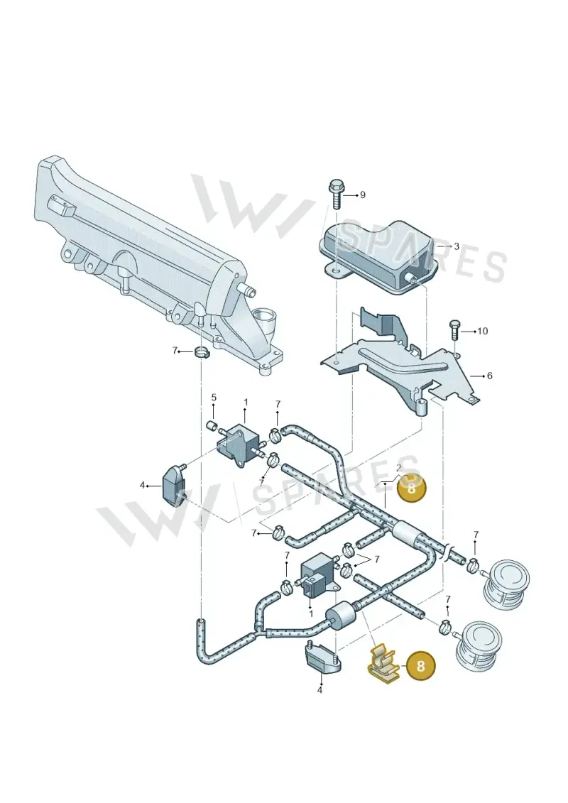 1H0971787 — Volkswagen Polo (2008-2009) diagram 461133750, position 8