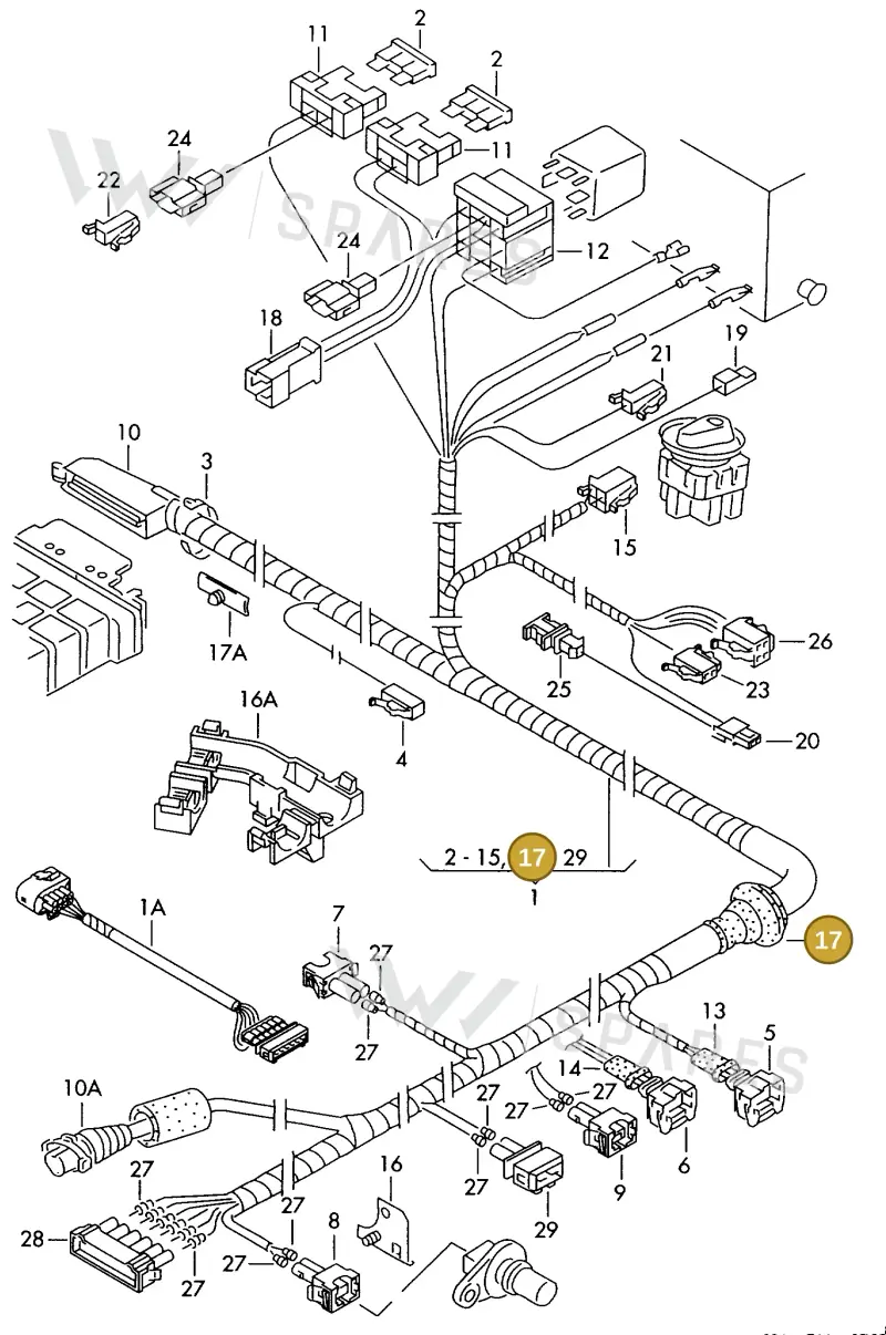 1H0971840 — Volkswagen GOLF VAR./VENTO (1996-1999) diagram 084214000, position 17