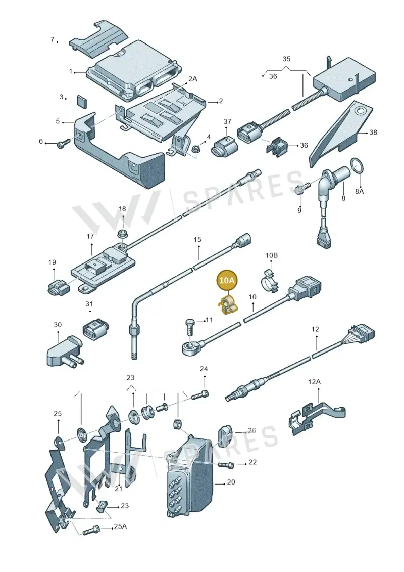 1H0971847A — Audi A3 Sportback (2008-2013) diagram 412906000, position 10A