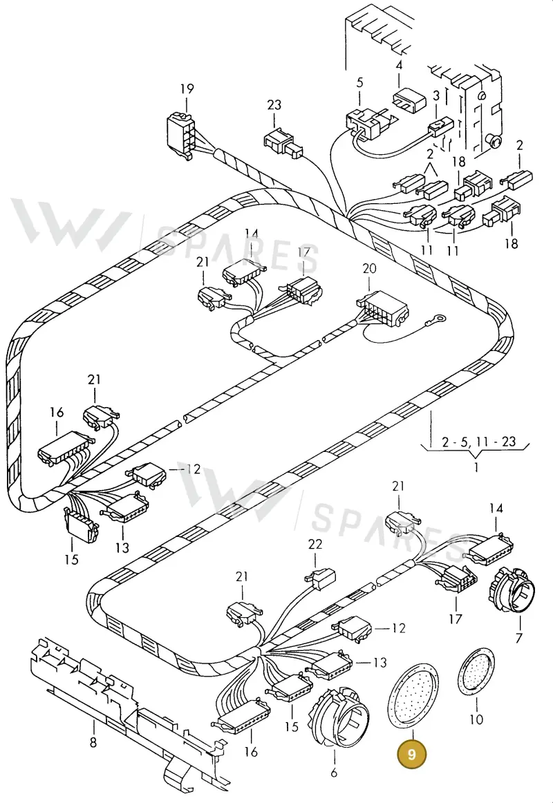 1H0971908 — Volkswagen GOLF CABRIO (2002-2002) diagram 159972420, position 9