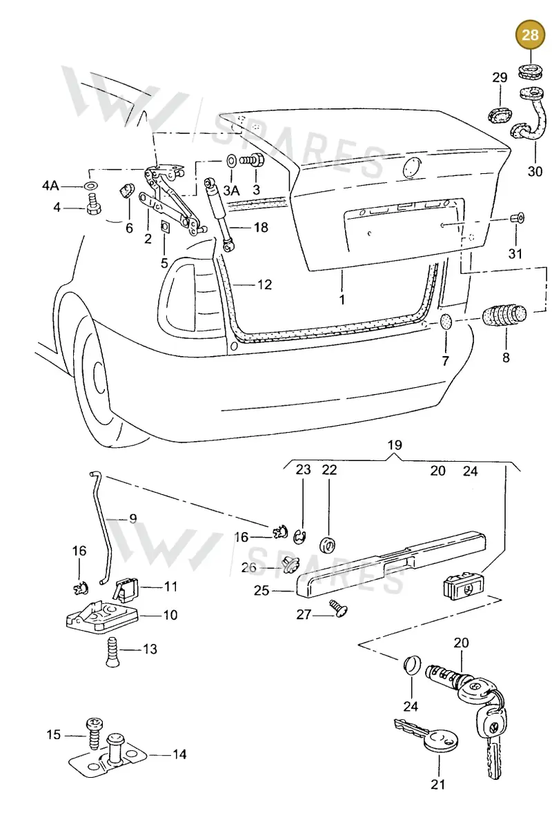 1H0971908E — Volkswagen POLO CLASSIC           06> (2005-) diagram 165827300, position 28