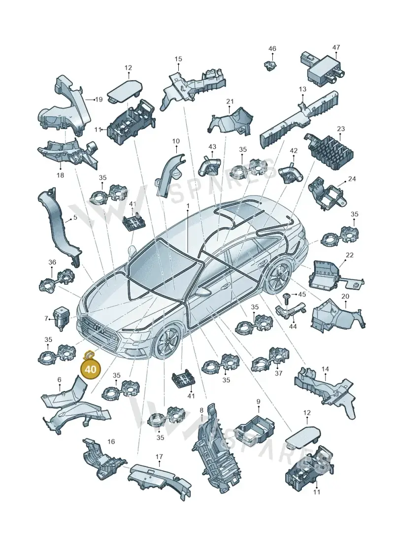 1H0971939 — Audi A6 (2018-2025) diagram 430971800, position 40