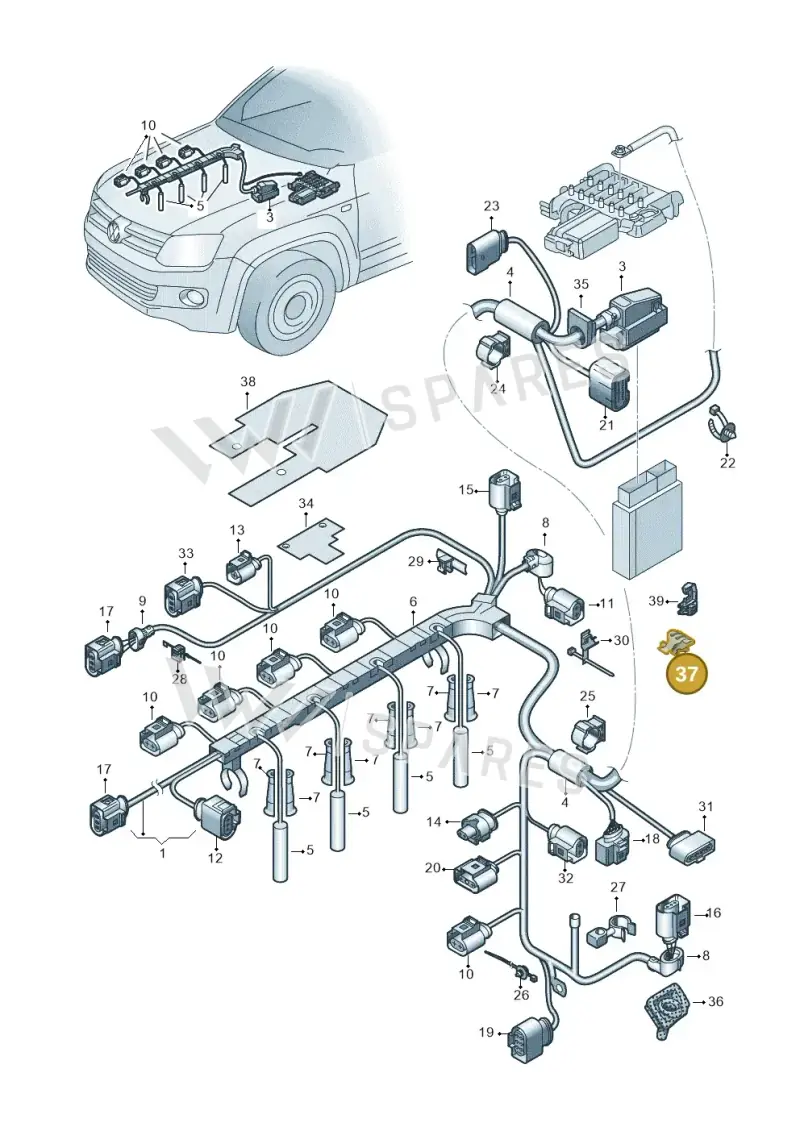 1H0971939 — Volkswagen Amarok (2022-) diagram 894971050, position 37