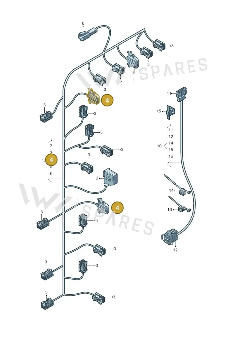 1H0972702A — Volkswagen Touareg (2017-2023) diagram 439972070, position 4