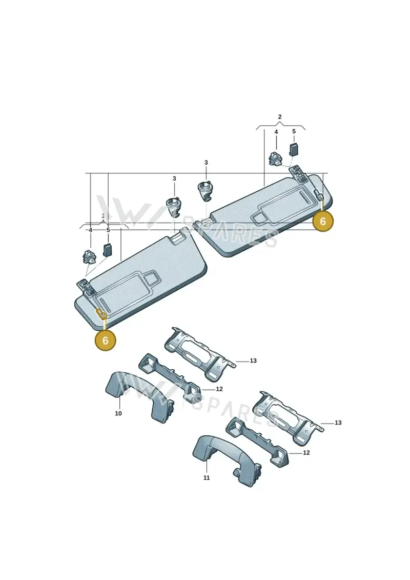 1H0973131A — Volkswagen ID.3 (2021-) diagram 10d857050, position 6