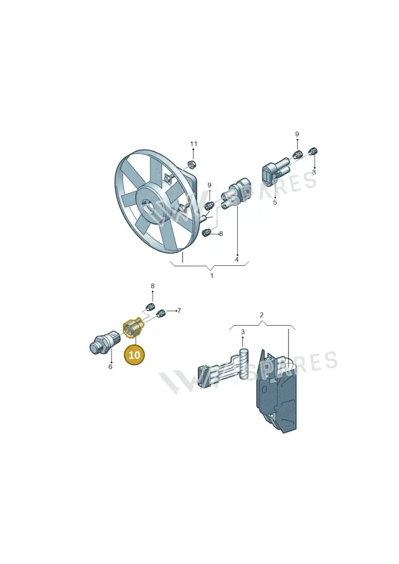 1H0973203 — Volkswagen SHARAN/4MOTION (2002-2005) diagram 162959500, position 10