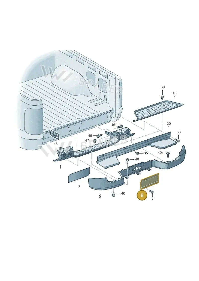 1H6943199 — Volkswagen Amarok twin cab (2022-) diagram 894807500, position 6
