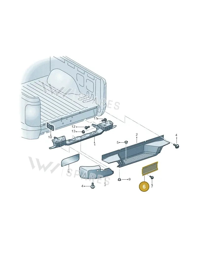 1H6943199 — Volkswagen Amarok twin cab (2022-) diagram 2ha807055, position 6
