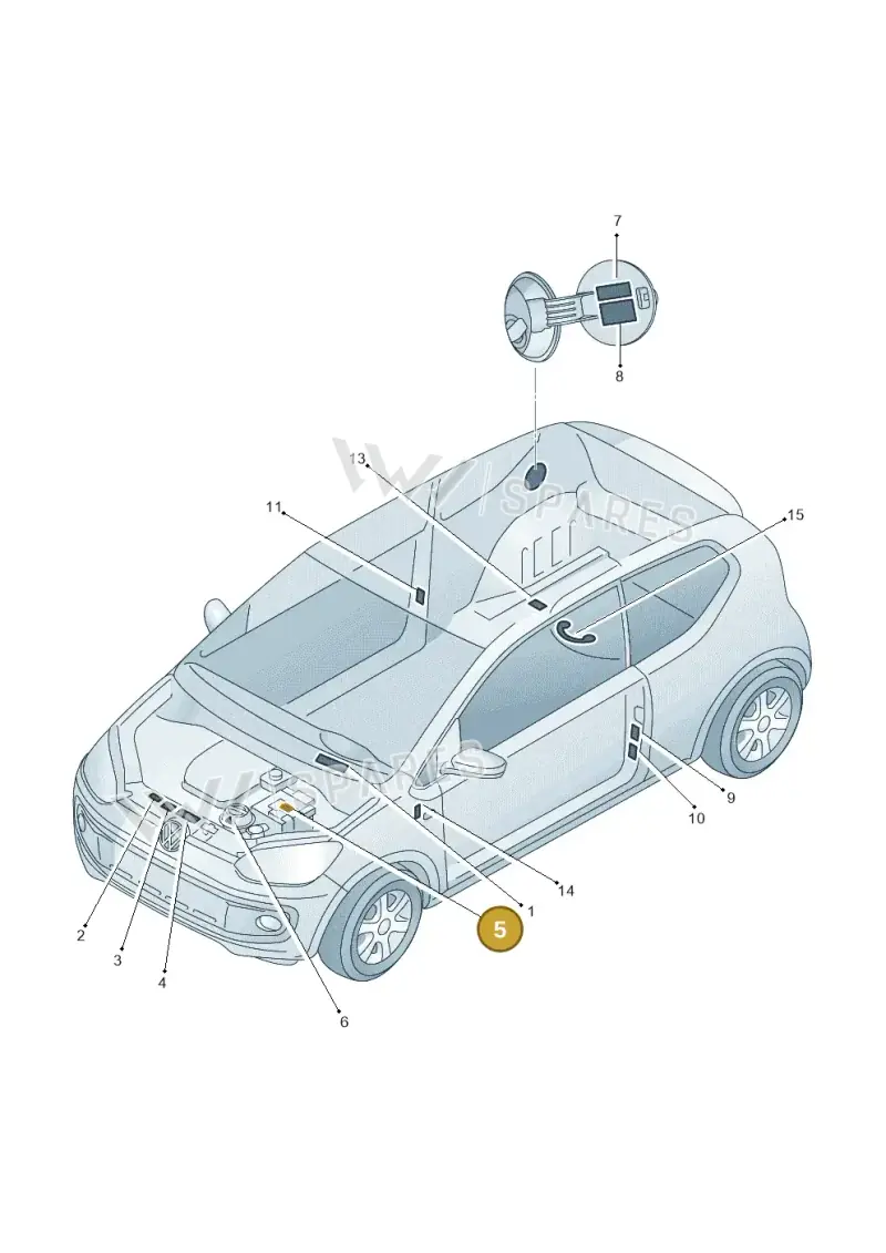 1J0010232C — Volkswagen Up! 1.0 BlueMotion (2016-2023) diagram 723010000, position 5