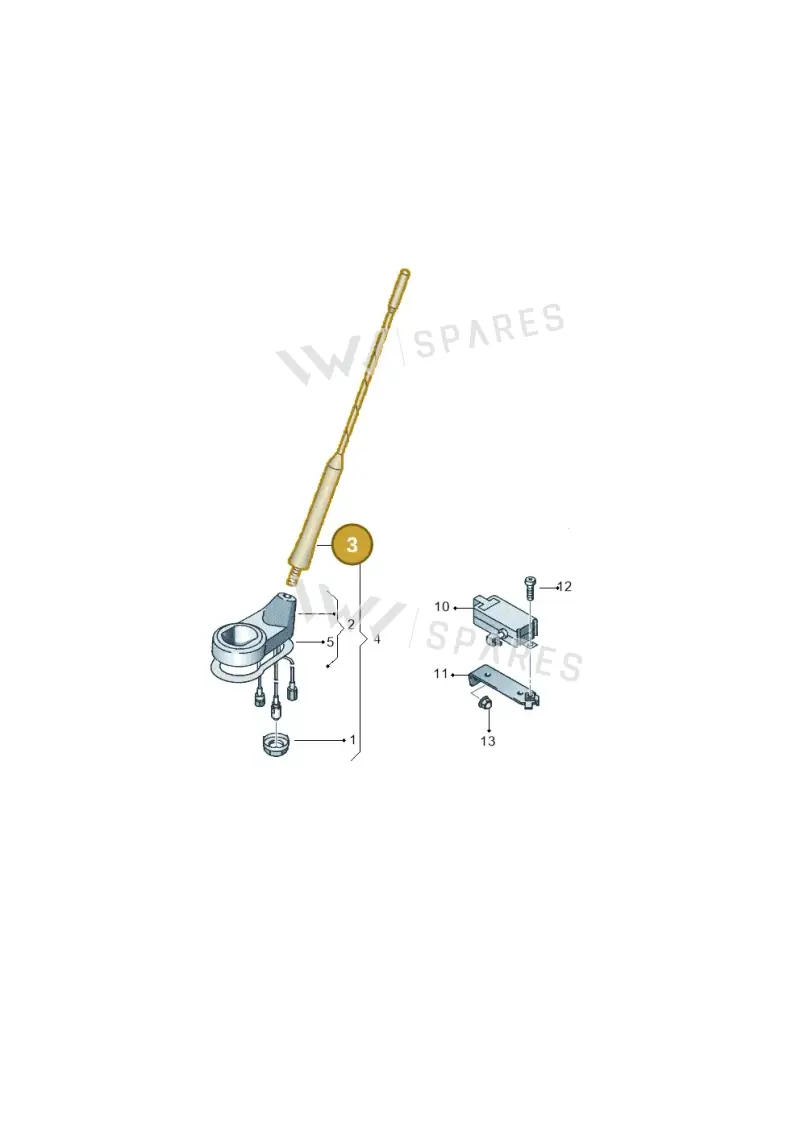 1J0035849B — Volkswagen Polo (2008-2009) diagram 253035100, position 3