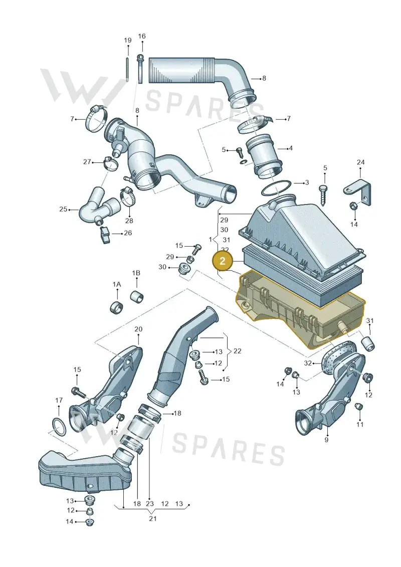 1J0129620 — Volkswagen New Beetle             06> (2005-) diagram 194129150, position 2