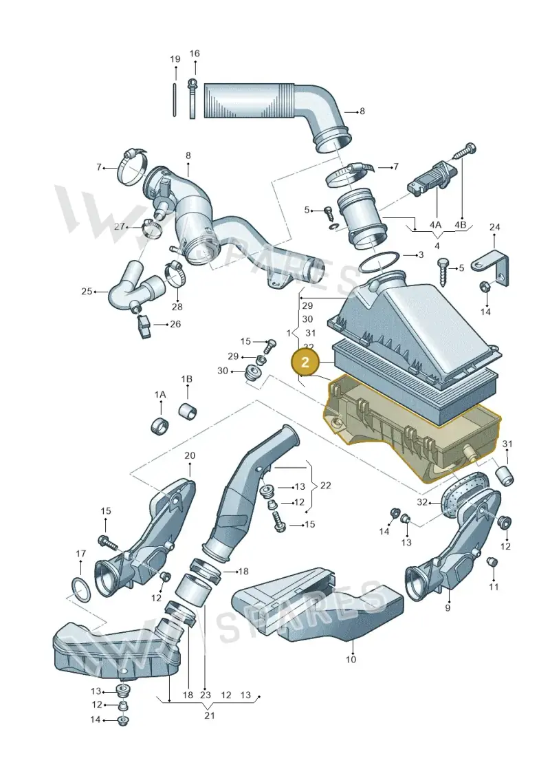 1J0129620 — Volkswagen New Beetle             06> (2005-) diagram 201129150, position 2