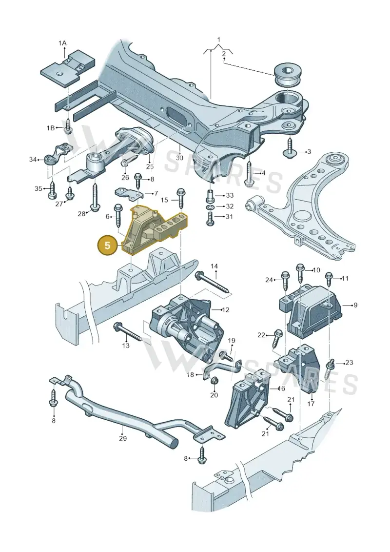 1J0199262BE — Volkswagen New Beetle             06> (2005-) diagram 194199200, position 5