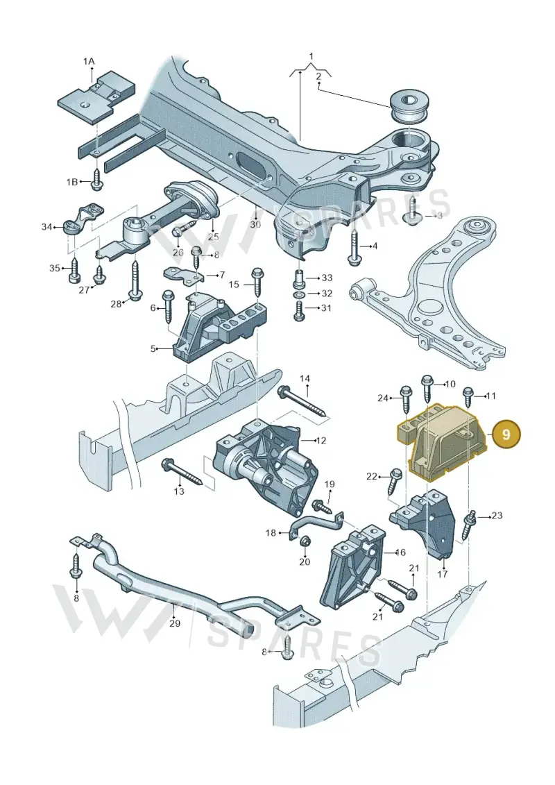 1J0199555AJ — Volkswagen New Beetle             06> (2005-) diagram 194199200, position 9